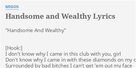 handsome and wealthy lyrics